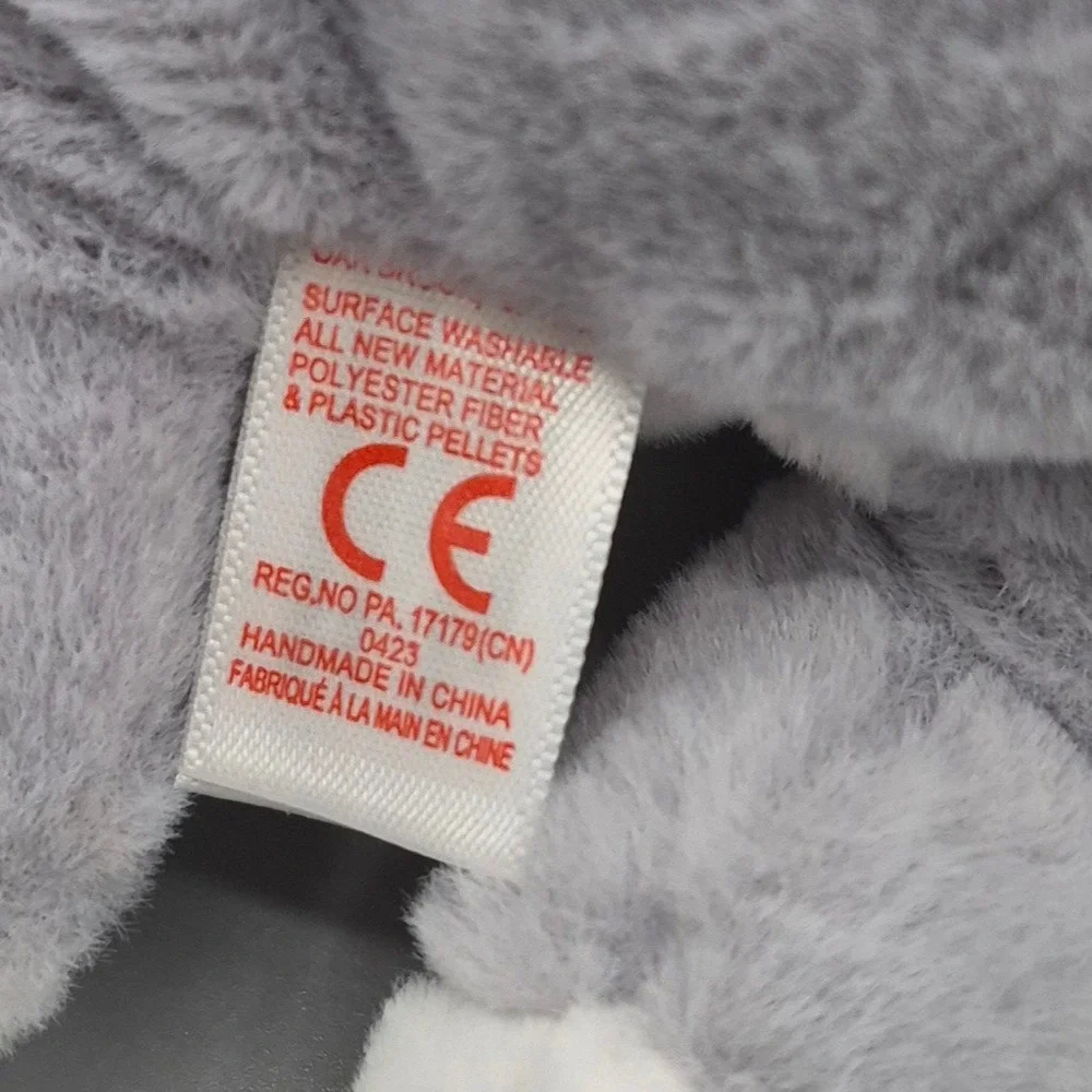 Ty Beanie Bellies Morgan the Grey Cat‎ Plush Stuffed Animal Glitter Eyes 6 Inch